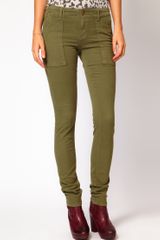 Current/Elliott Current Elliot Combat Skinny Jeans in Army