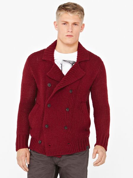 Diesel Mens Double Breasted Cardigan in Red for Men | Lyst