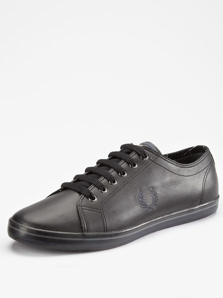 fred perry kingston black leather