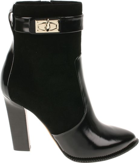 Givenchy Leather and Suede Ankle Boots in Black - Lyst