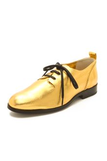 Jil Sander Navy Lace Up Flat Oxfords - Lyst