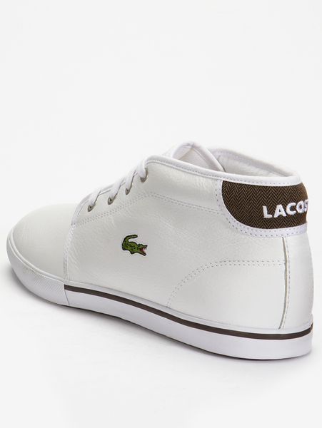 lacoste ampthill white leather