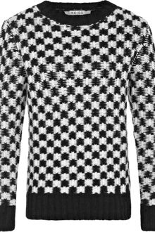 Reiss Checked Jacquard Jumper - Lyst