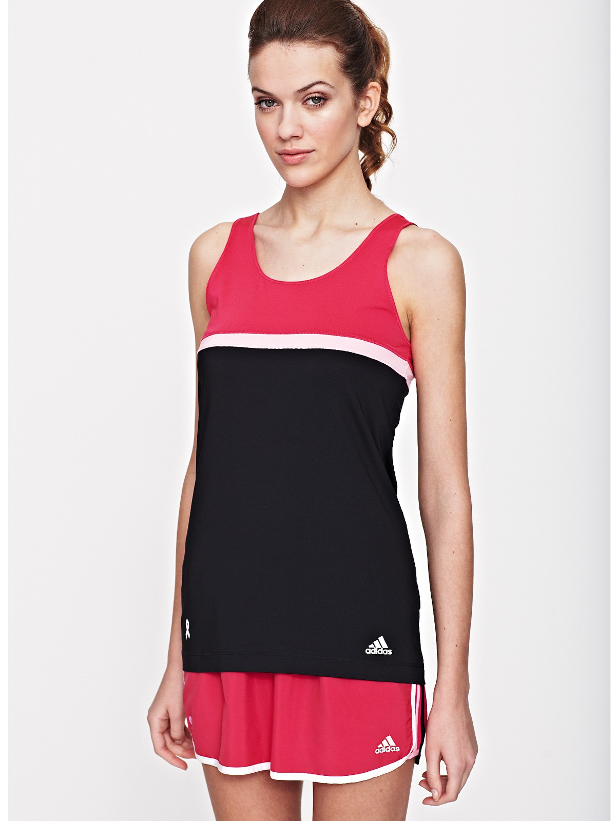 adidas black and pink shirt