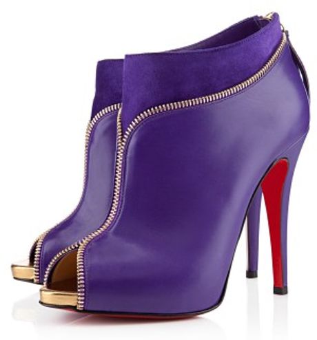 Christian Louboutin Col Zippe in Purple (violet) - Lyst