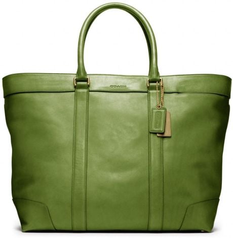 coach gallery tote green