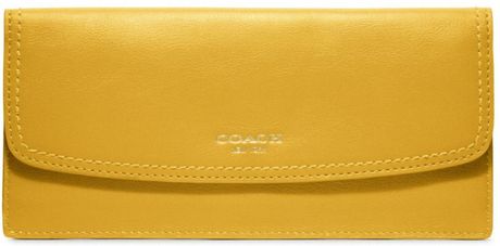 Coach Legacy Leather Soft Wallet in Yellow (brasssunflower) | Lyst