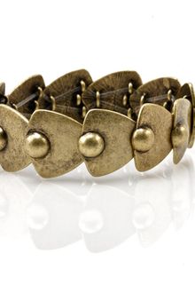 Jessica Simpson Split Decision Brass Bracelet - Lyst