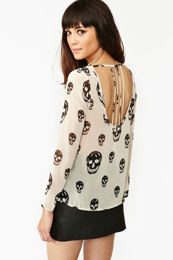 Nasty Gal Boneyard Blouse - Lyst