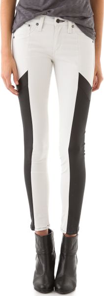 Rag & Bone Grand Pix Motocross Legging Jeans in White - Lyst
