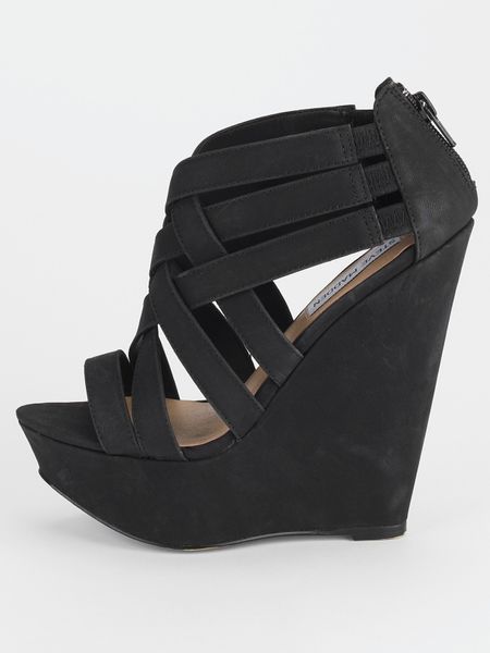 Steve Madden Steve Madden Xcess Cross Strap Wedge Sandals in Black ...