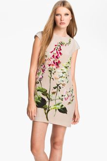 Ted Baker Foxglove Print Silk Dress - Lyst