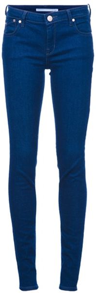 Victoria Beckham Super Skinny Jeans in Blue - Lyst