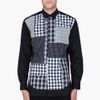 Comme Des Garçons Black Checkered Front Shirt in Black for Men - Lyst