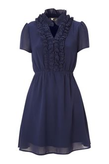 Cutie Ruffle Neck Dress - Lyst