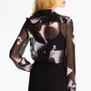 Diane Von Furstenberg Print Silk Blouse in Pink (metal rose pink) - Lyst