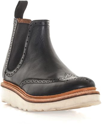 Grenson Alice Vibram Brogue Chelsea Boots - Lyst