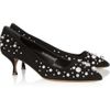 Moschino Cheap & Chic Crystal Embellished Suede Pumps in Black - Lyst
