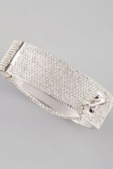 Eddie Borgo Pave Crystal Safety Chain Cuff - Lyst