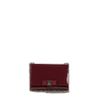 Ferragamo Eco Patent Leather Bow Long Chain Flap Bag in Red (bordeaux) - Lyst