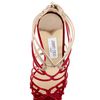 Jimmy Choo Maury Velvet Leather Sandal in Red - Lyst