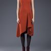 Narciso Rodriguez Asymmetric Dress in Brown (rust) - Lyst