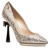 Nicholas Kirkwood Glitter Bow Pump in Gold - Lyst