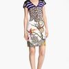 Roberto Cavalli Mixed Print Jersey Dress in Purple (purple orange print) - Lyst