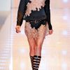 Versace Bell Sleeve Lace Panel Cocktail Dress in Black - Lyst
