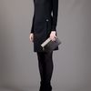 Victoria Beckham Contrast Clutch in Black - Lyst