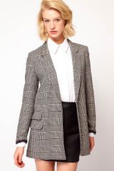 Asos Check Longline Blazer