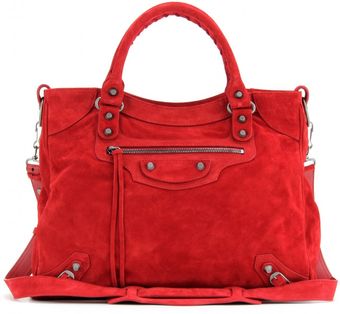 Balenciaga Classic Velo Suede Tote - Lyst