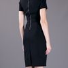Burberry VNeck Dress in Black - Lyst