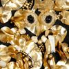 Dolce & Gabbana Embellished Mesh Dress in Gold (black) - Lyst