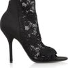 Dolce & Gabbana Leathertrimmed Lace Ankle Boots in Black - Lyst