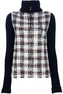 Dolce & Gabbana Roll Neck Tartan Sweater - Lyst