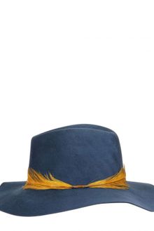 Eugenia Kim Georgina Wool Felt Feather Fedora Hat - Lyst