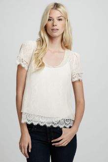 Madison Marcus Lace Combo Top - Lyst