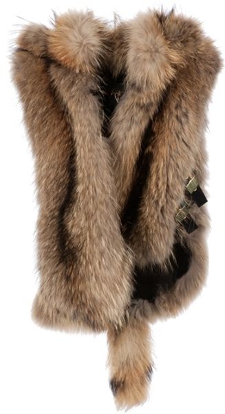 Giuseppe Zanotti Hooded Fur Gilet - Lyst