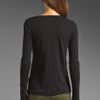 James Perse Casual Long Sleeve T in Black - Lyst