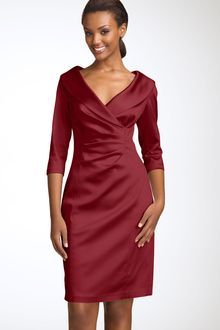 Kay Unger Stretch Satin Sheath Dress - Lyst