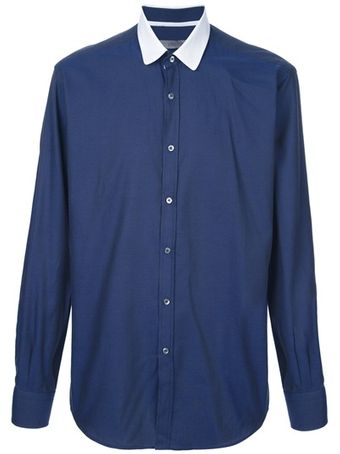 Lagerfeld Contrasting Collar Shirt - Lyst