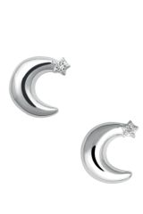 Links Of London Over The Moon White Sapphire Stud Earrings