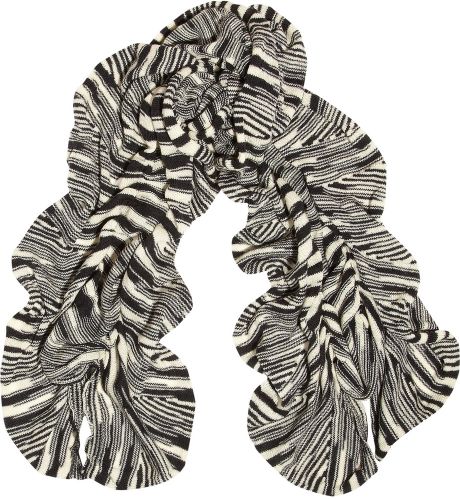 Missoni Striped Woolblend Scarf in Gray - Lyst