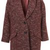 Topshop Textured Fur Collar Boyfriend Coat in Red (burgundy) - Lyst