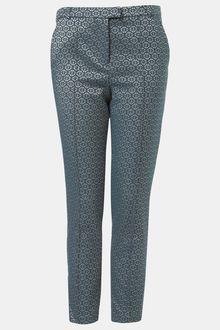Topshop Tile Jacquard Crop Cigarette Pants - Lyst