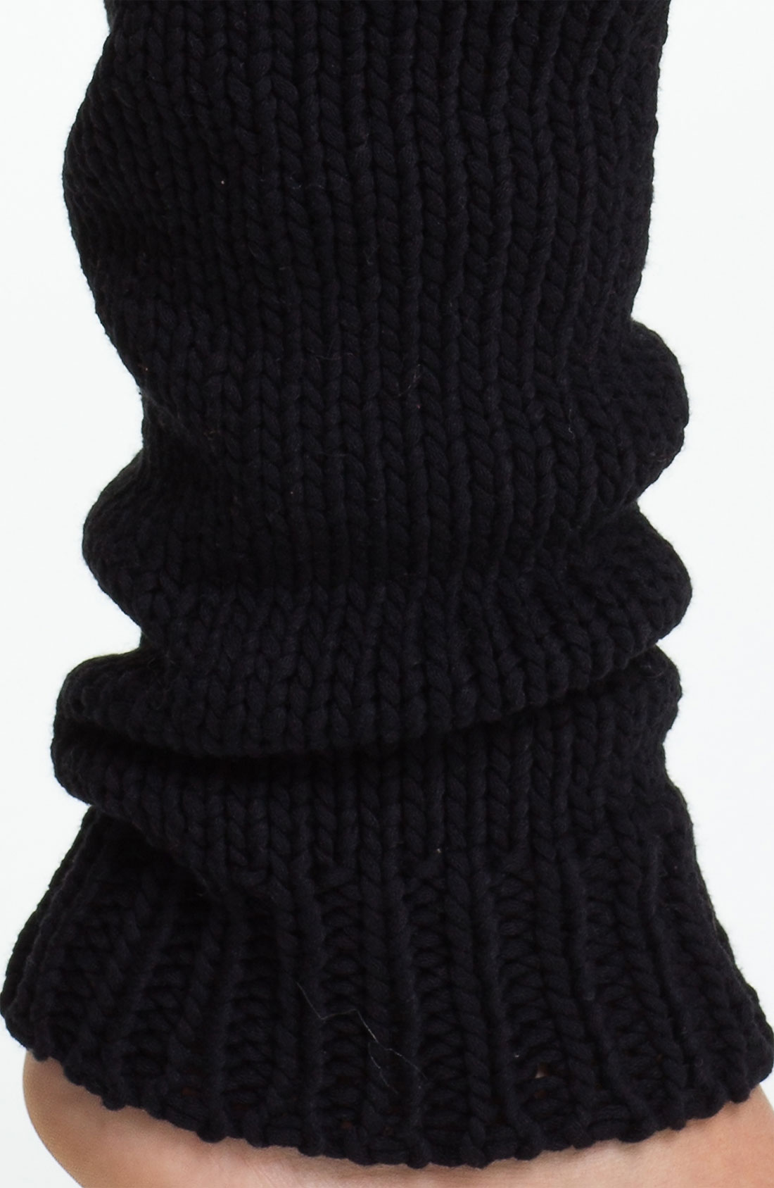 Dkny Chunky Knit Leg Warmers in Black Lyst
