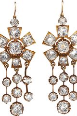 Olivia Collings Antique Jewelry Rock Crystal Chandelier Drop Earrings