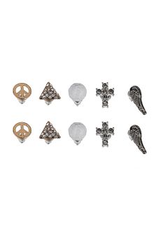 Topshop Wing Cross Stud Multipack - Lyst