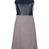 Alexander Mcqueen Leather Detail Dress in Black - Lyst